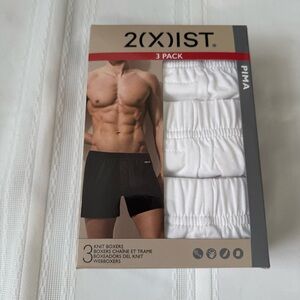 2xist Men's White Pima Boxers 3-Pack